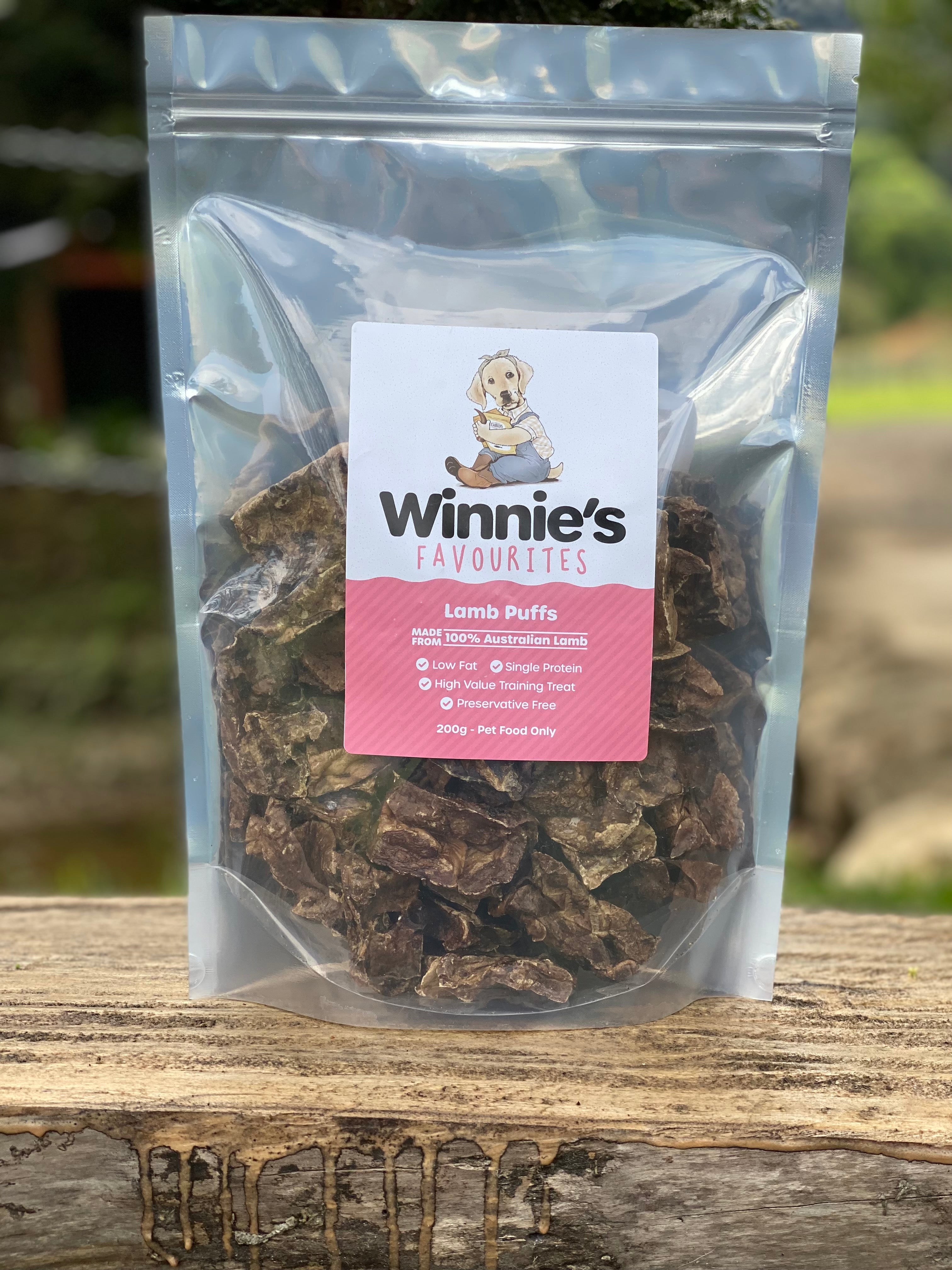 Lamb puffs dog treats best sale